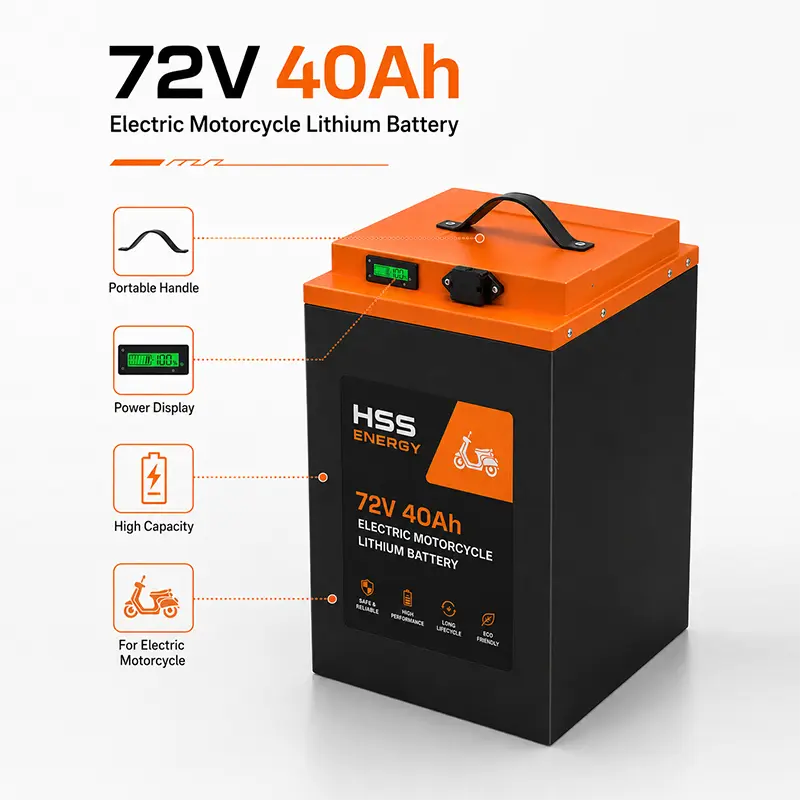 72V 40Ah ইলেকট্রিক মোটরসাইকেল লিথিয়াম ব্যাটারি